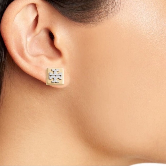 Tory Burch Block Stud Earrings - Picture 2 of 5